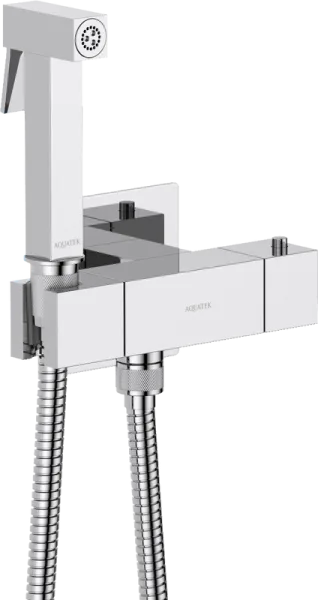 Гигиенический душ AQUATEK Либра AQ1028CR со смесителем, С ВНУТРЕННЕЙ ЧАСТЬЮ, хром Sancos — Оригинал