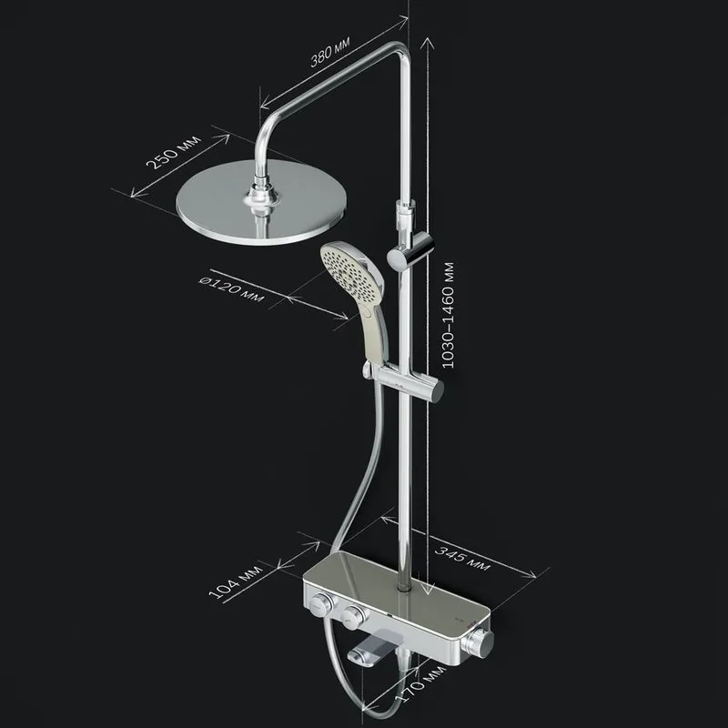 Душевая стойка AM.PM Inspire 2.0 F0750A500 Sancos — официальный сайт