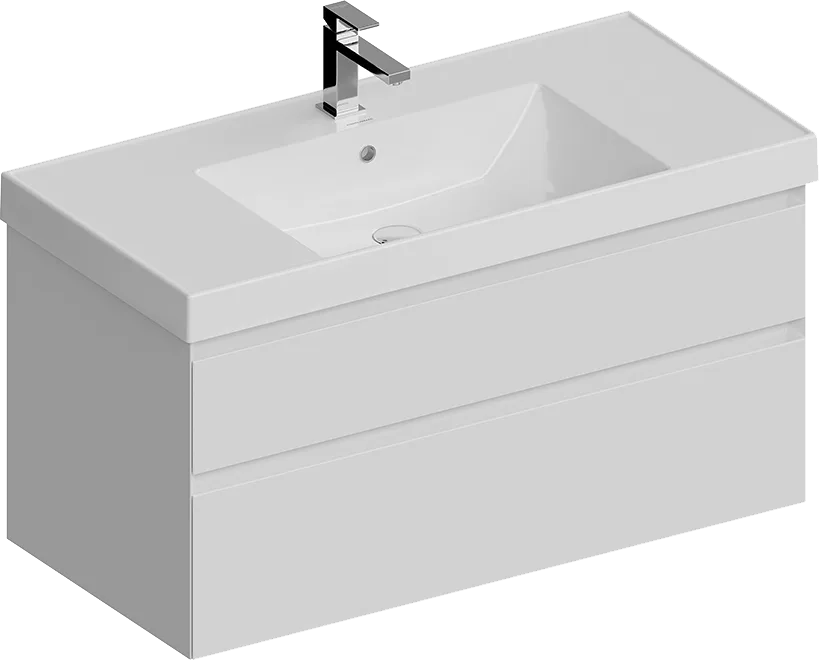 Тумба под раковину без столешницы KERAMA MARAZZI Cubo 100 подвесная, белая матовая Sancos — официальный сайт