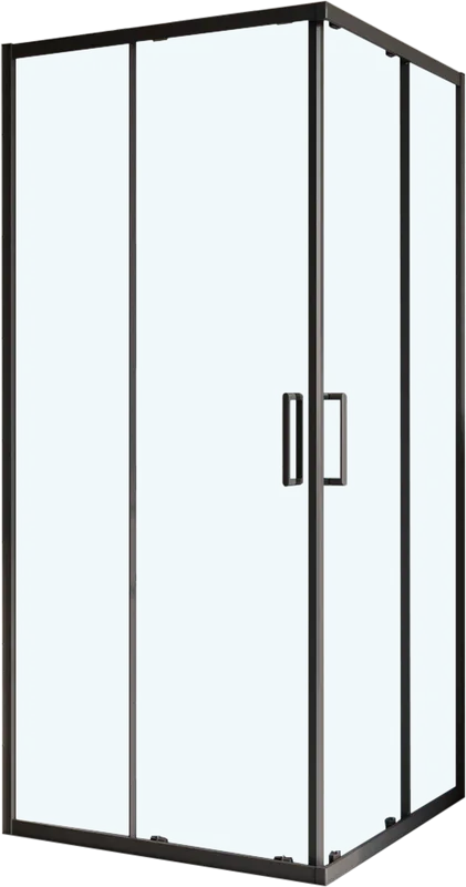 Душевой уголок BelBagno Luce A-2-90-C-NERO 90x90, профиль матовый черный, стекло прозрачное Sancos — официальный сайт