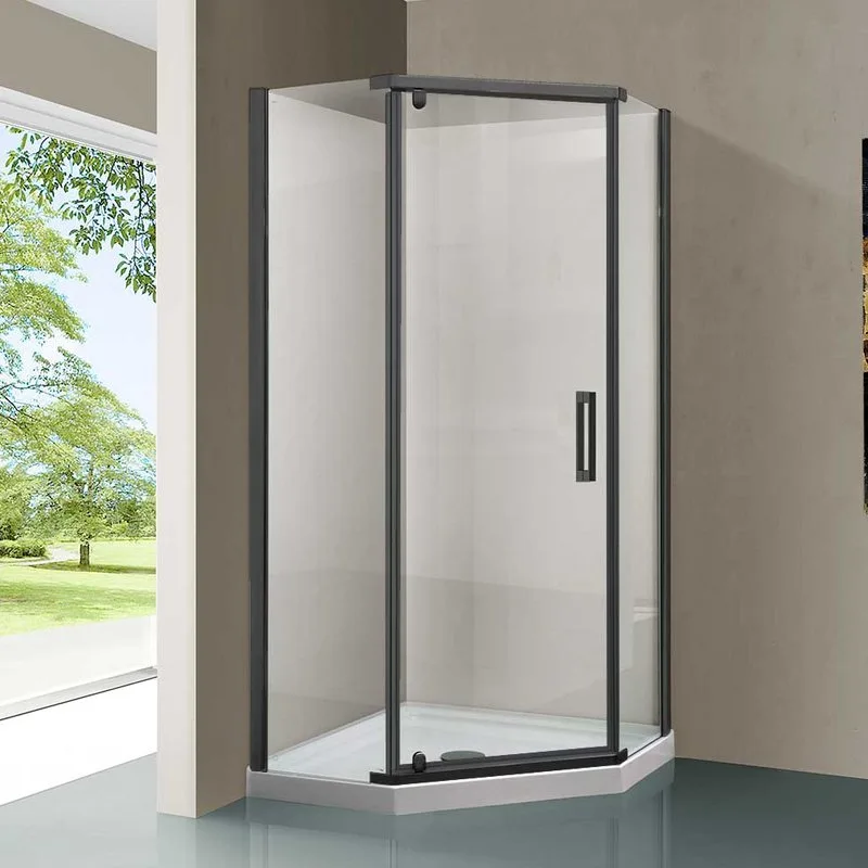 Душевой уголок Vincea Stresa VSP-1S100CLGM 100x100, профиль вороненая сталь, стекло прозрачное Sancos — официальный сайт