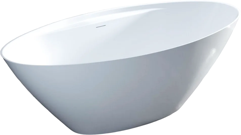 Ванна из искусственного камня Salini Diva S-Sense 180x85 см, отдельностоящая, белая, овальная, со сл Sancos — официальный сайт