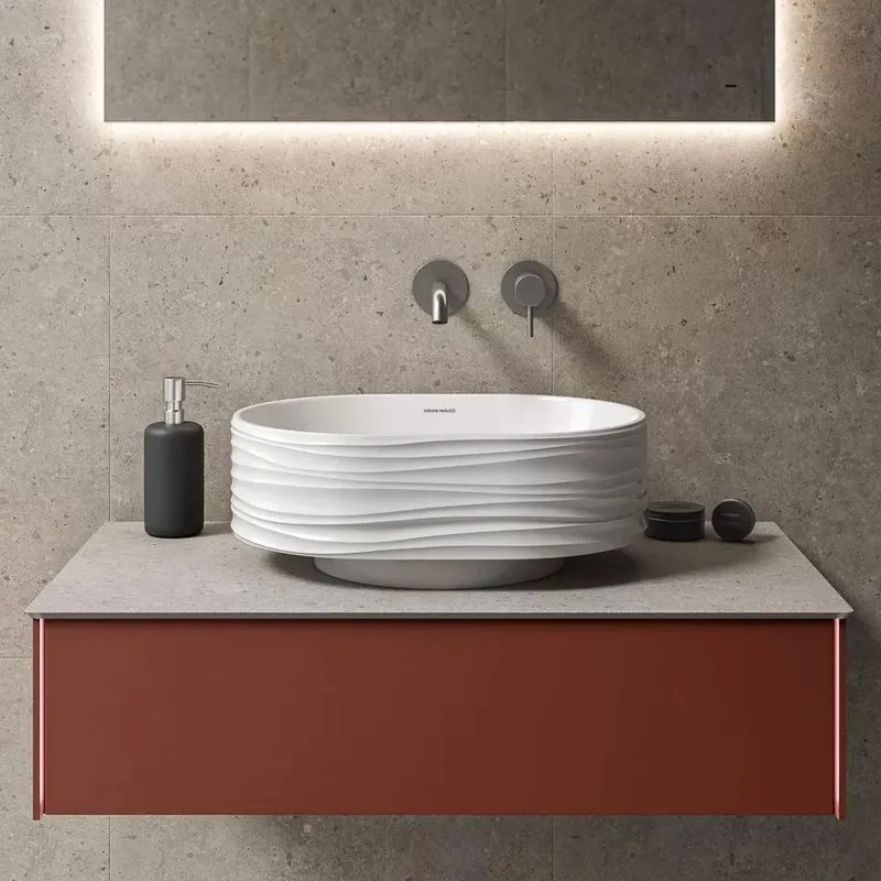 Тумба под раковину без столешницы KERAMA MARAZZI Magica 90 венецианский красный матовый Sancos — официальный сайт