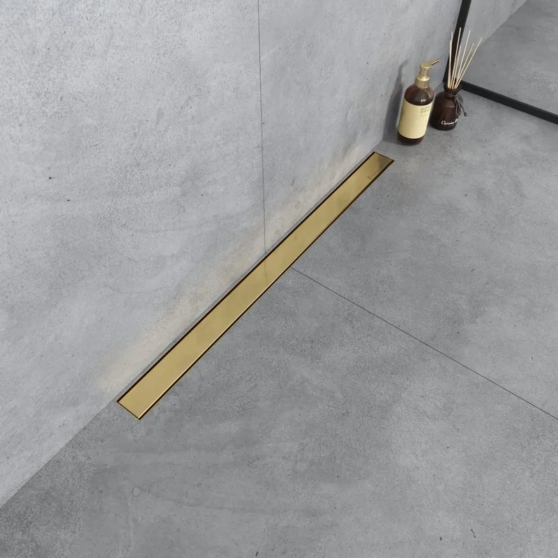 Душевой трап (лоток) Boheme Premium Linear 80 см, золото Sancos — официальный сайт