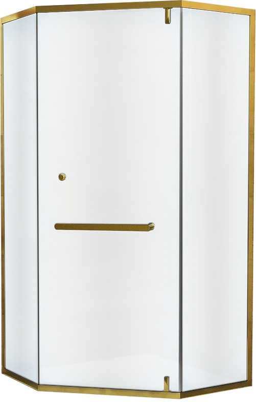 Душевой уголок RGW Hotel HO-084-Gb 90x90 профиль золото брашированное, стекло матовое Sancos — официальный сайт