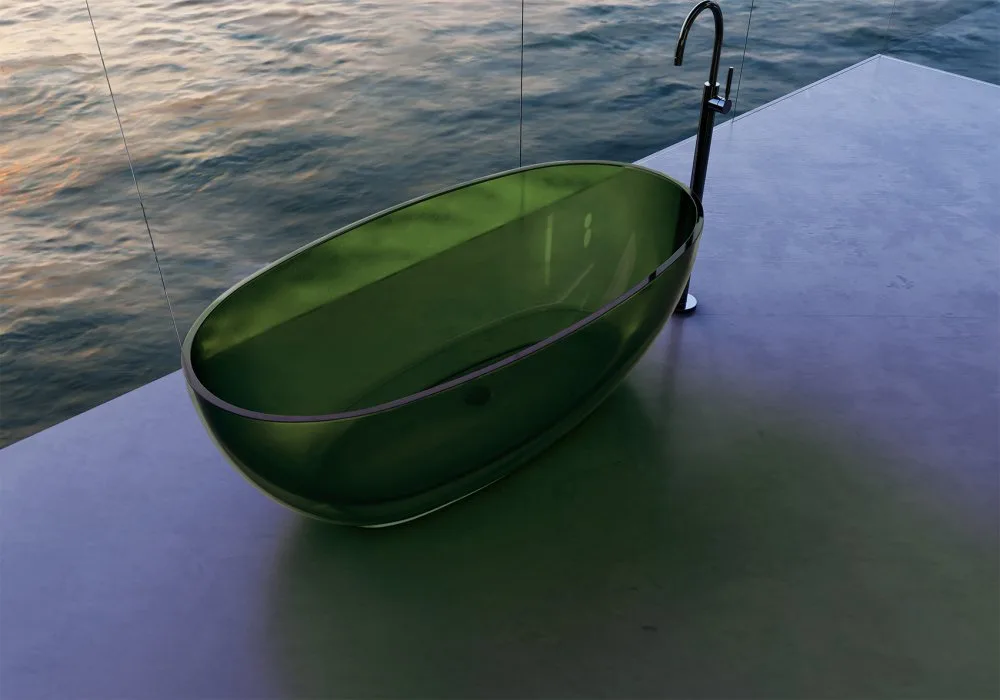 Акриловая ванна Abber Kristall AT9703 Emerald 170x75 см, отдельностоящая, овальная, с донным клапано Sancos — официальный сайт
