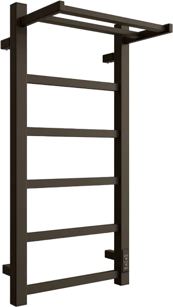 Полотенцесушитель электрический Двин Fj Plaza Neo 80/40 чёрный матовый, с полкой Sancos — официальный сайт