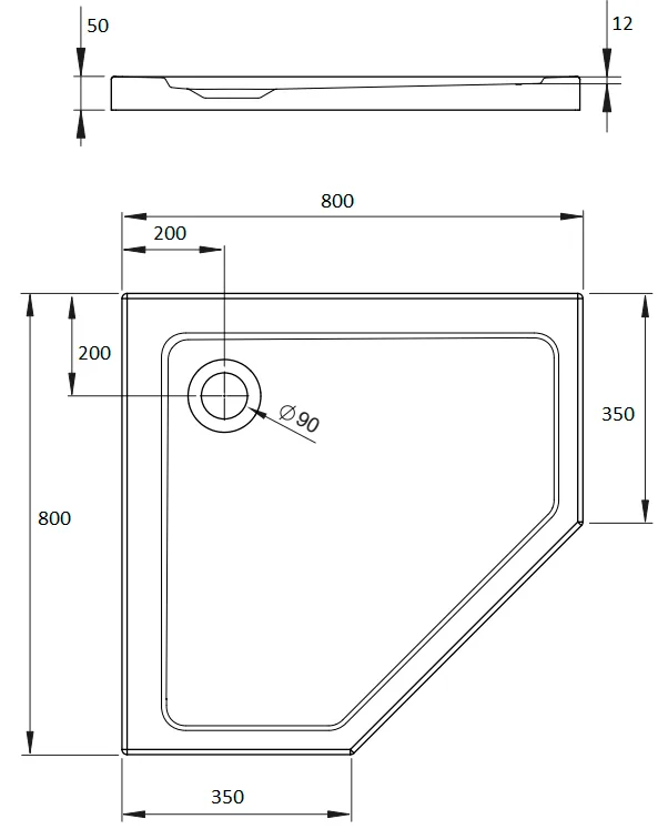 Поддон для душа Radaway Doros PT 80x80 с сифоном Sancos — официальный сайт