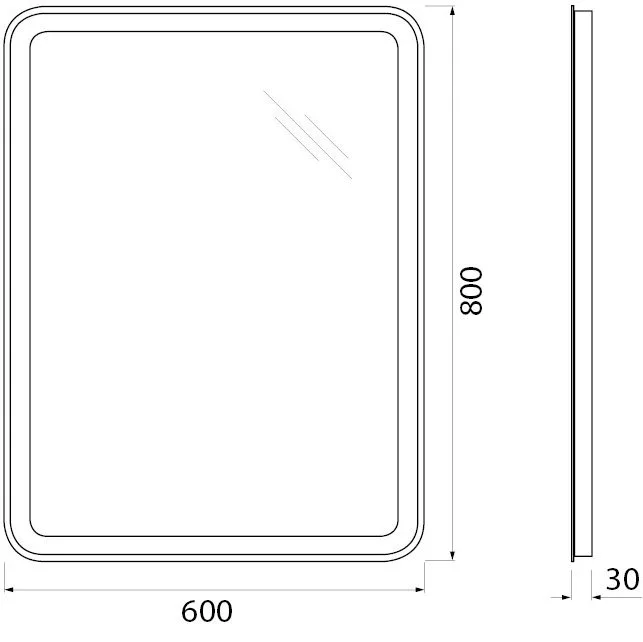 Зеркало BelBagno SPC-MAR-600-800-LED-BTN Sancos — официальный сайт