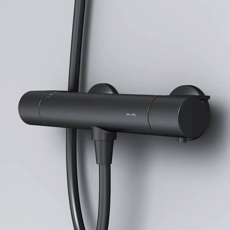 Термостатический смеситель AM.PM X-Joy F85A40022, для душа, черный Sancos — официальный сайт