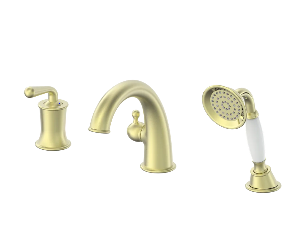 Смеситель на борт ванны Wonzon & Woghand WW-88659008-BG, брашированное золото Sancos — официальный сайт