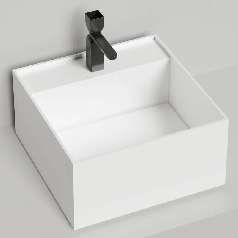 Накладная раковина Salini Armonia Square Top 02 130522TM белый Sancos — официальный сайт