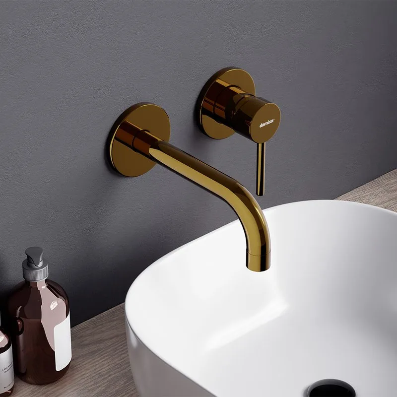 Смеситель для раковины Damixa Scandinavian Pure 360260600 С ВНУТРЕННЕЙ ЧАСТЬЮ, золото Sancos — официальный сайт