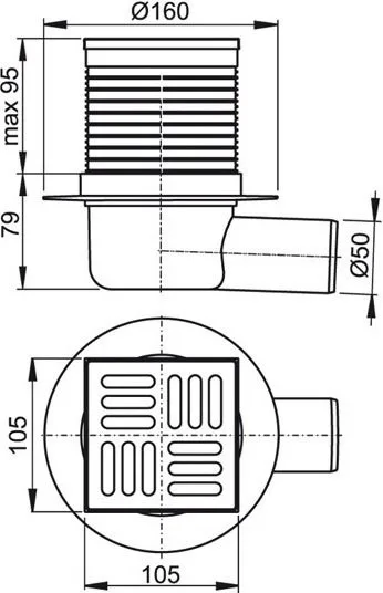 Душевой трап AlcaPlast APV31 Sancos — официальный сайт