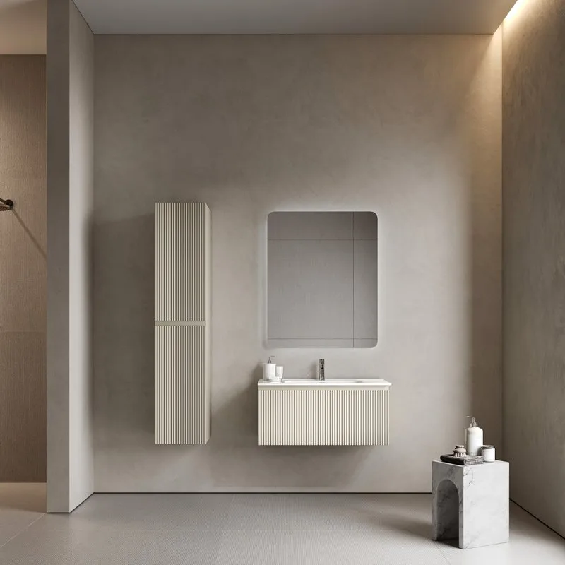 Тумба под раковину Sancos Snob R 1.0 90 подвесная Beige soft (капучино), SNR1.090CE Sancos — официальный сайт