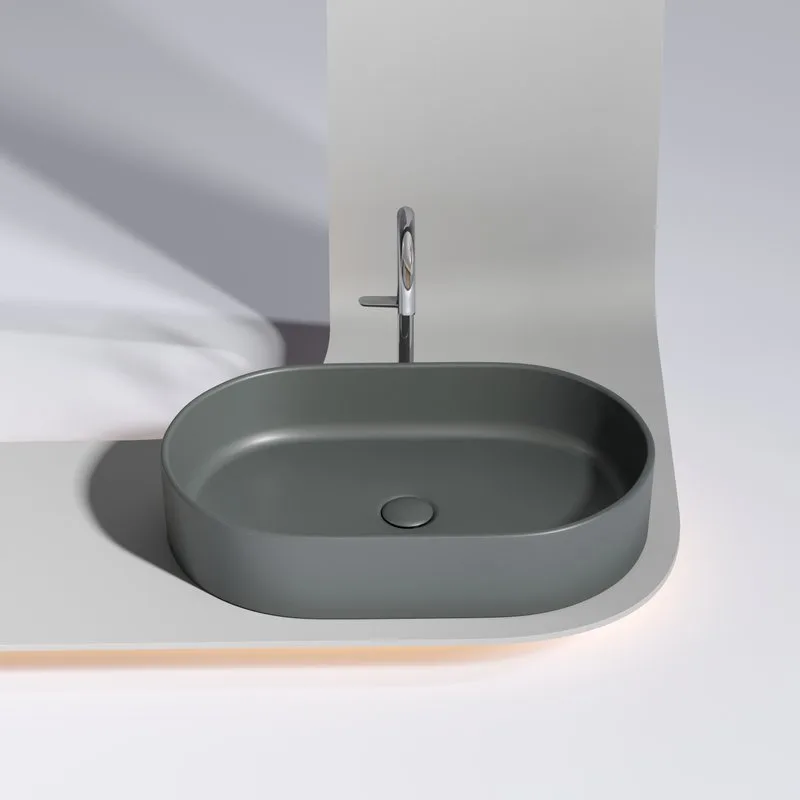 Накладная раковина Ceramicanova Element CN6048MDH темный антрацит матовая Sancos — официальный сайт