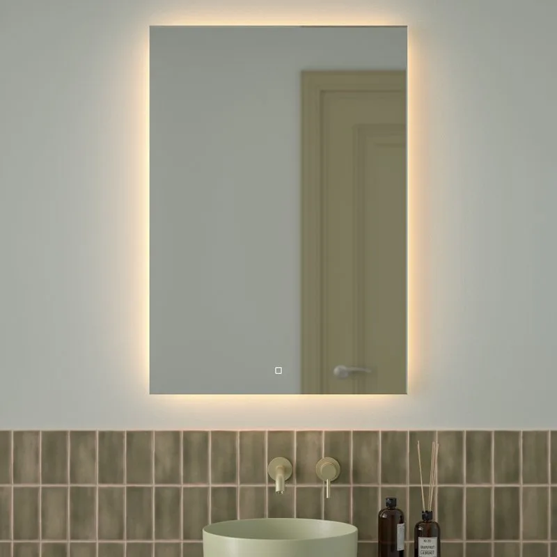 Зеркало Defesto Glow DF 2519S 70х100 с LED-подсветкой, 3000 K, сенсорный выключатель
