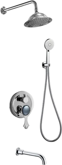 Душевой комплект Bronze de Luxe Yasmina NT800/B03, С ВНУТРЕННЕЙ ЧАСТЬЮ, хром Sancos — официальный сайт