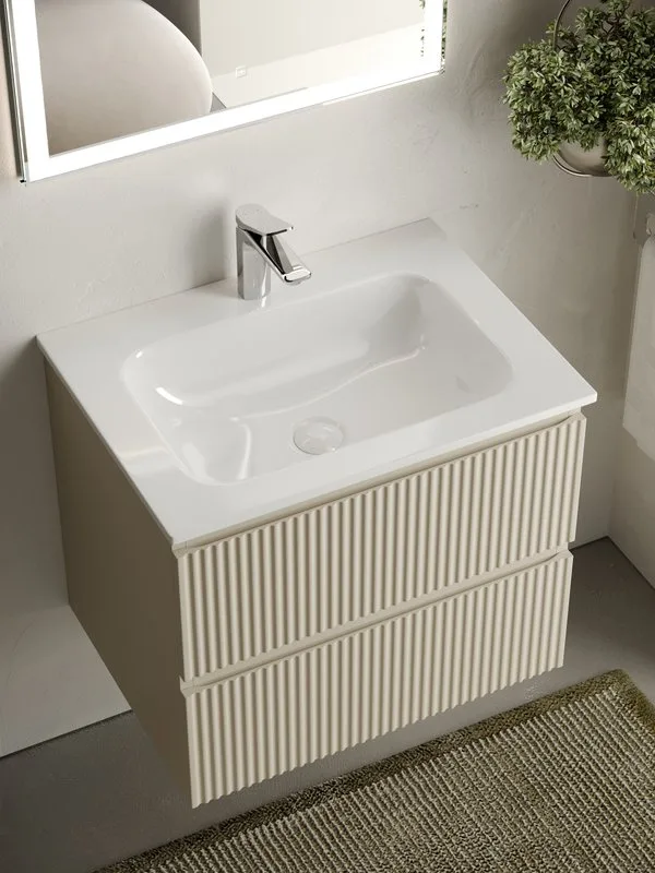 Тумба под раковину Sancos Snob R 60 подвесная Beige soft (капучино), SNR60CE Sancos — официальный сайт