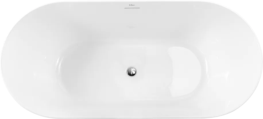 Акриловая ванна BelBagno BB416 170x80 см, отдельностоящая, белая, овальная, со сливом-переливом Sancos — официальный сайт