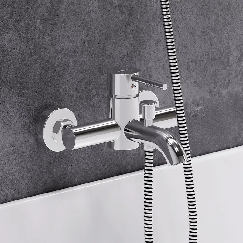 Смеситель для ванны с душем Damixa Scandinavian Pure 361000000, хром Sancos — официальный сайт