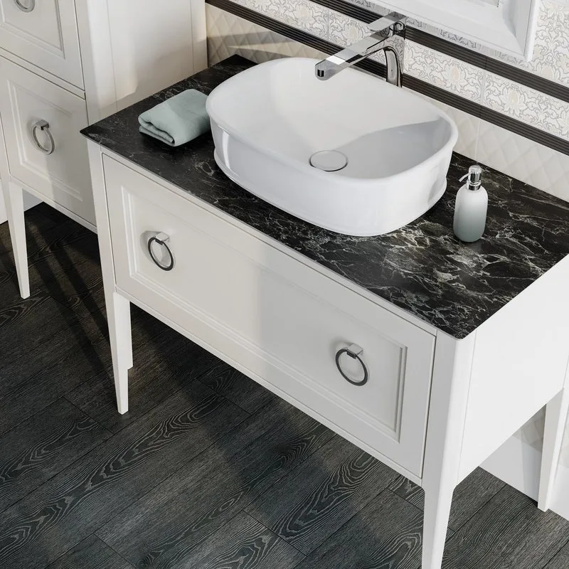 Накладная раковина KERAMA MARAZZI Circo 50 белая глянцевая Sancos — официальный сайт