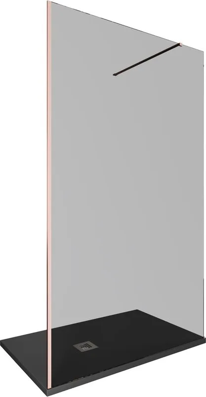 Душевая перегородка Allen Brau Infinity 1 3.21024.60.T 120 см, профиль медь браш, стекло тонированно Sancos — официальный сайт