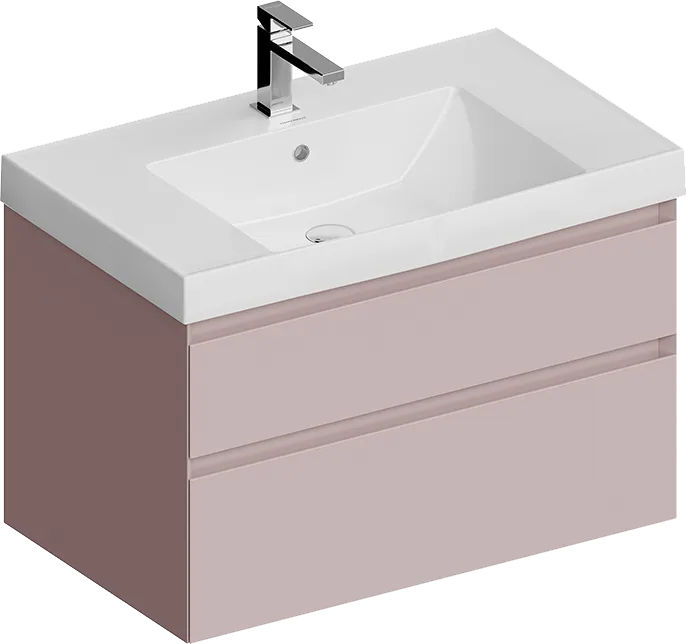Тумба под раковину без столешницы KERAMA MARAZZI Cubo 80 подвесная, мальва матовая Sancos — официальный сайт