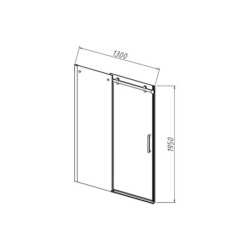 Душевая дверь в нишу Vincea Como-N VDS-4CN130CGB 130 см, профиль черный матовый, стекло тонированное Sancos — официальный сайт