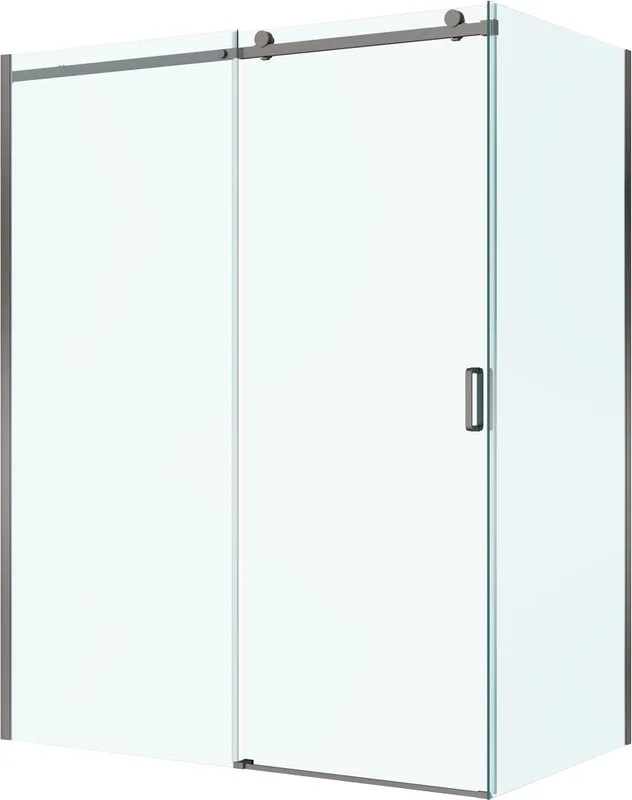 Душевой уголок BelBagno Soft Close-2 AH-1-160/100-C-GM профиль оружейная сталь Sancos — официальный сайт