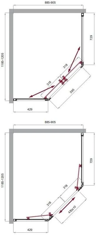 Душевой уголок BelBagno Uno 195 PH 2 120/90  C Cr стекло прозрачное Sancos — официальный сайт