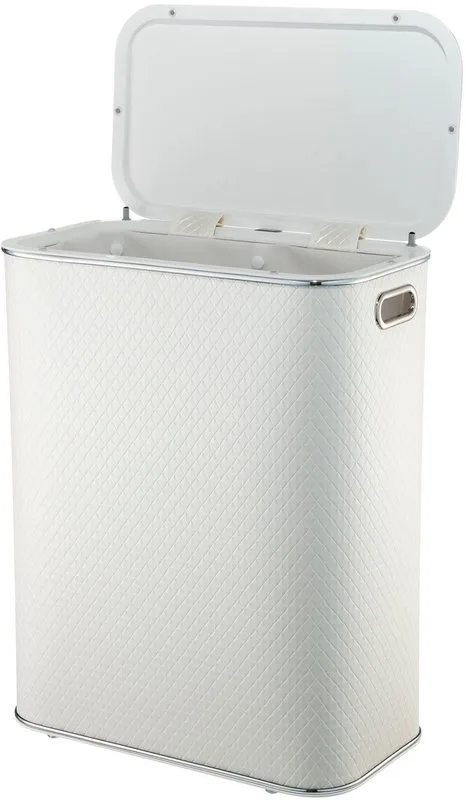 Корзина для белья Geralis NCWH-B белая, хром, стандартная Sancos — официальный сайт