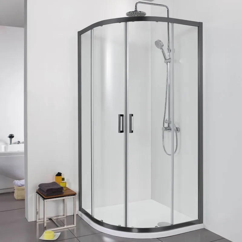 Душевой уголок AQUATEK AQ ARI RO 10020BL 100х100 см, черный матовый профиль Sancos — официальный сайт
