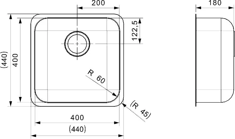 Мойка кухонная Reginox IB U LUX 40x40 Sancos — официальный сайт