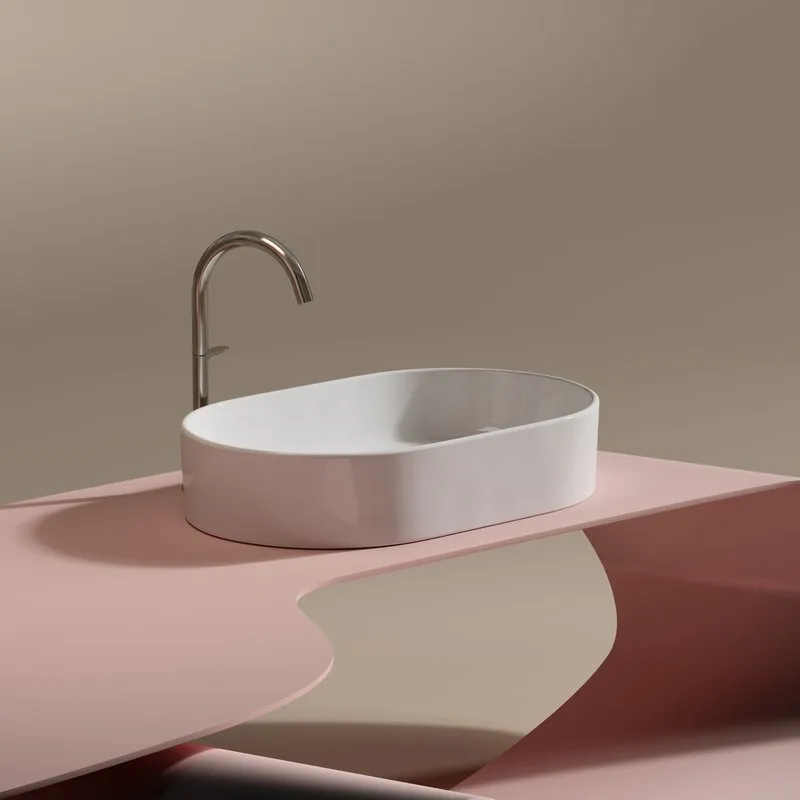 Накладная раковина Ceramicanova Element CN6048 белая Sancos — официальный сайт