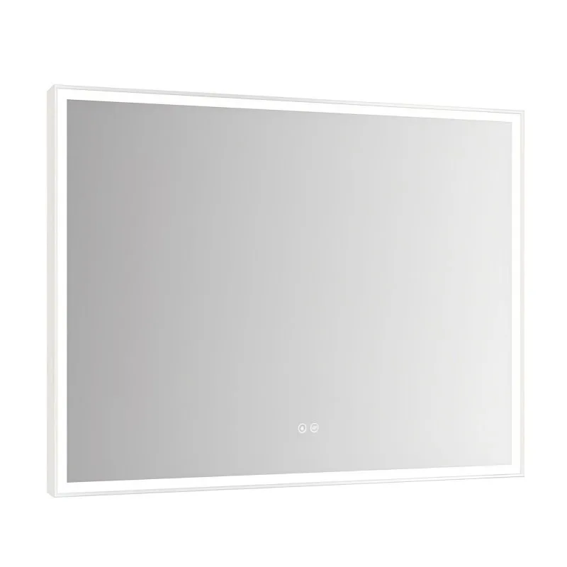 Зеркало в ванную с подсветкой Esbano ES-3682KD 100x80 см для ванной комнаты прямоугольное, со встрое