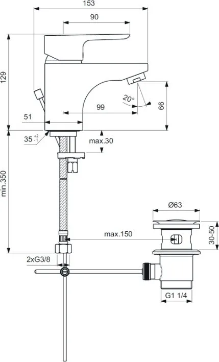 Смеситель для раковины Ideal Standard Ceraplan III B0700AA Sancos — официальный сайт