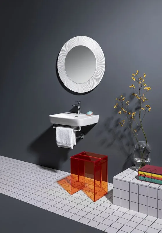 Зеркало круглое Laufen Kartell by Laufen 80 белое Sancos — официальный сайт