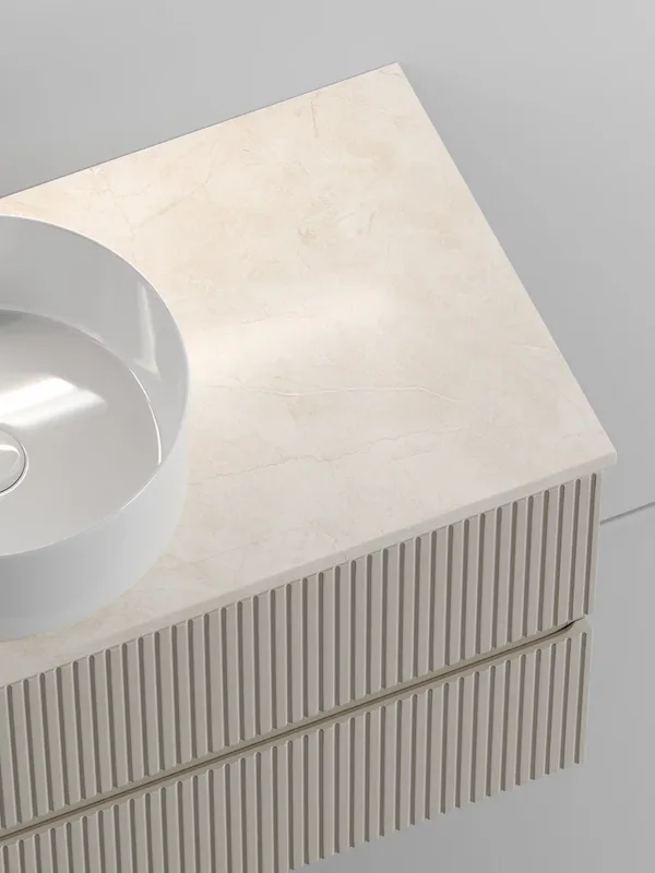Тумба с раковиной Sancos Snob T 100 см, beige soft, столешница бежевая, раковина CN6032 Sancos — официальный сайт