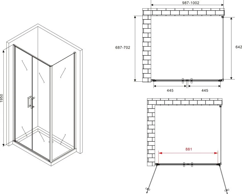 Душевой уголок Abber Sonnenstrand AG04100C-S70 100x70, профиль хром, стекло прозрачное Sancos — официальный сайт