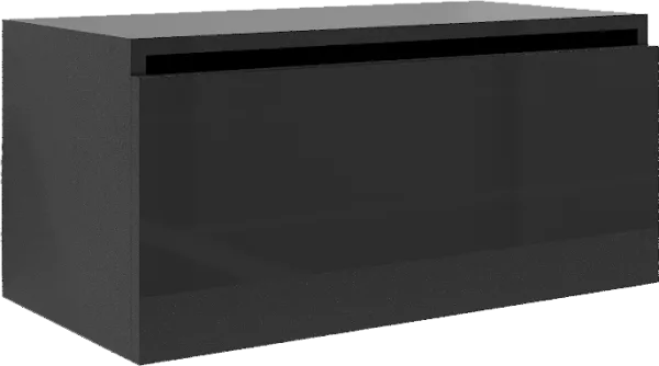 Тумба Armadi Art Flat Valessi Uno-S 80 антрацит глянец