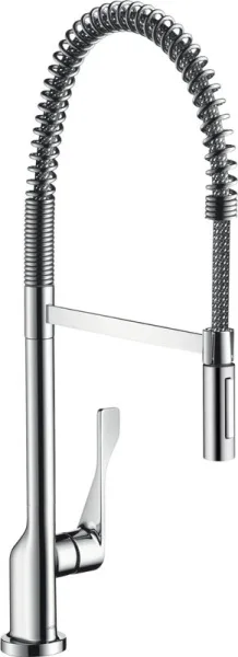 Смеситель для кухни Axor Citterio Semi-Pro 39840000 хром, с гибким изливом Sancos — Оригинал