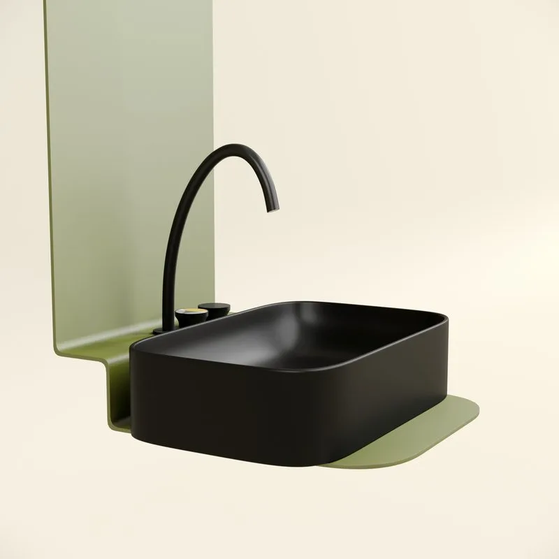 Накладная раковина Ceramicanova Element CN6053MB черная матовая Sancos — официальный сайт