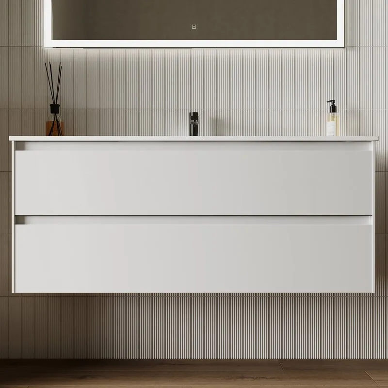 Тумба с раковиной Sancos Cento 120 см белый глянец Sancos — официальный сайт