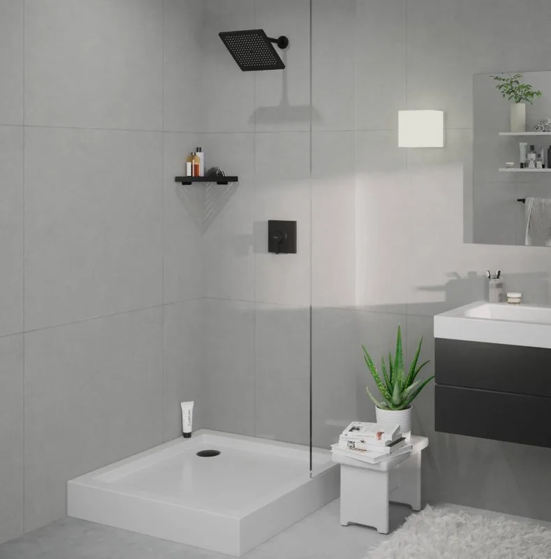 Верхний душ Hansgrohe Crometta E 240 1jet 26726670 черный матовый Sancos — официальный сайт