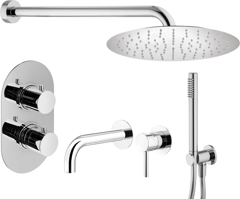 Комплект для ванной Plumberia Selection Ixo KITXOT18CR210 С ВНУТРЕННЕЙ ЧАСТЬЮ, хром Sancos — официальный сайт