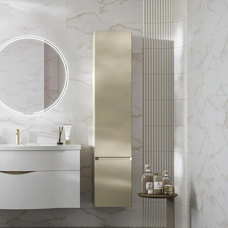 Шкаф-пенал для ванной KERAMA MARAZZI Cubo 165 L лимо матовый Sancos — официальный сайт