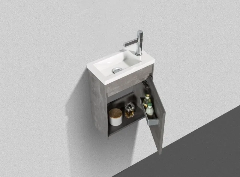 Тумба под раковину без столешницы BelBagno Pietra Mini 40 R stucco cemento Sancos — официальный сайт