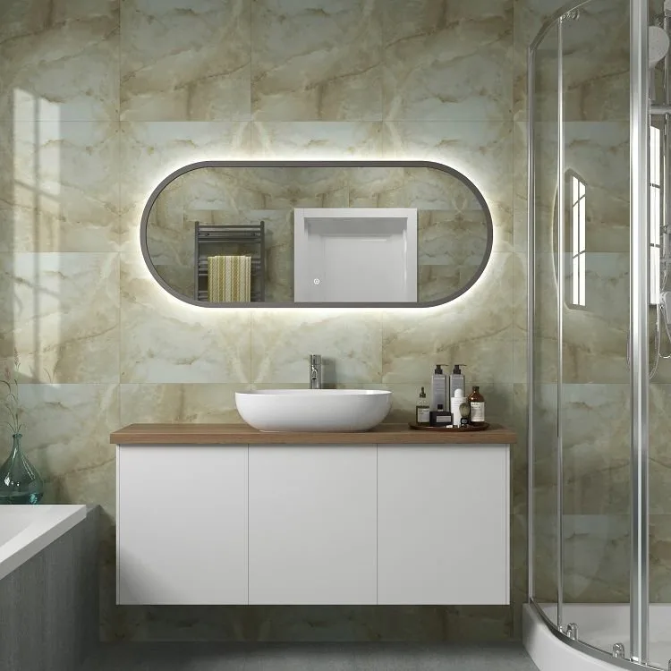 Зеркало Art&Max Bari 50x120 графит матовый Sancos — официальный сайт