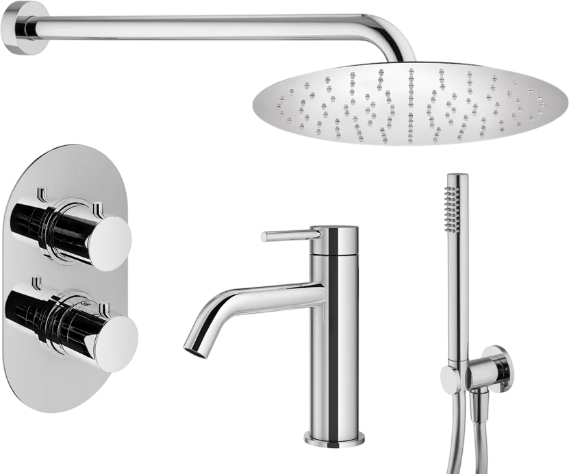 Комплект для ванной Plumberia Selection Ixo KITXOT18CR53 С ВНУТРЕННЕЙ ЧАСТЬЮ, хром Sancos — официальный сайт